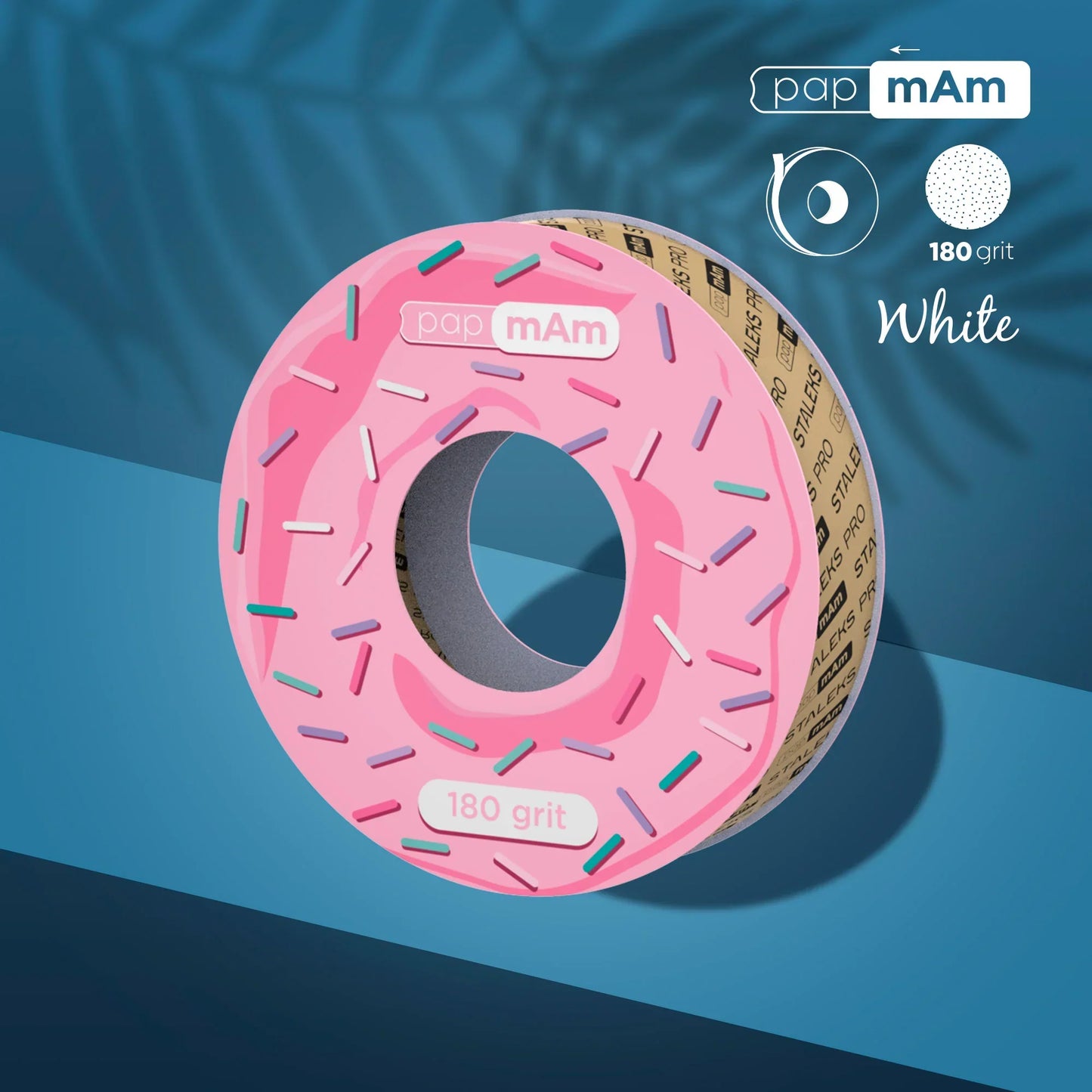 Staleks Recambio para bobina de plástico Donut - cinta de lima desechable papmAm funda blanco EXPERT grano 180