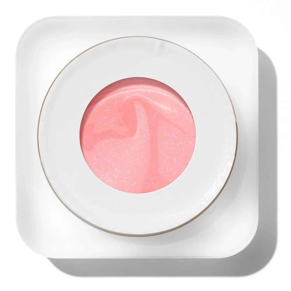 Detalle del color rosa coral con brillo del Builder Gel Cupio Make-Up Shiny Pink Aurora