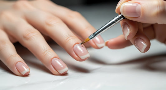 Top coat no wipe profesional aplicado sobre uñas semipermanentes: acabado espejo de alta duracion
