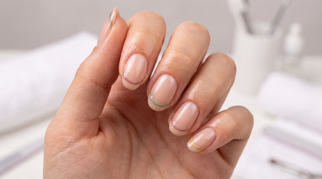 Manicura francesa 2026: variaciones modernas con línea de sonrisa de colores en tonos nude