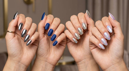 Top coats efecto especial: acabados espejo, mate, glitter y aurora en manicura profesional