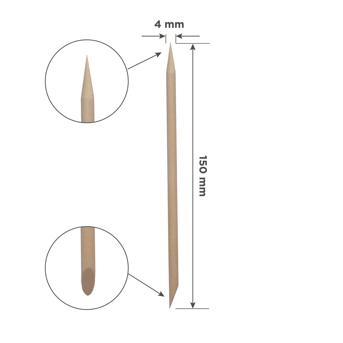 Staleks Palito de naranjo de madera EXPERT 150 mm (10 uds.)