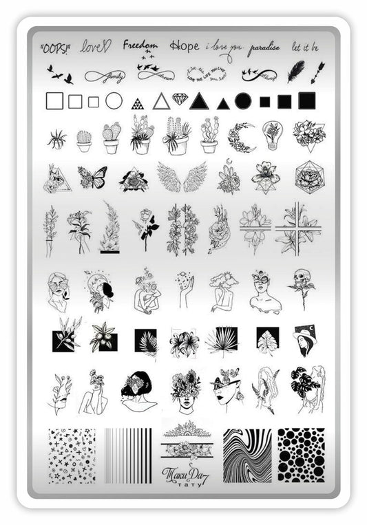 Placa de Stamping TakiDa N° 07 – con Hoja Demo