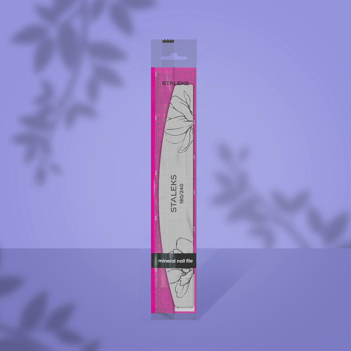 Lima mineral Staleks Expert 40 media luna grano 180/240 en su envase individual rosa