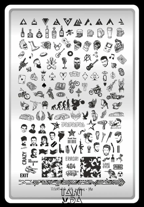 Placa de Stamping TakiDa N° 38 – con Hoja Demo