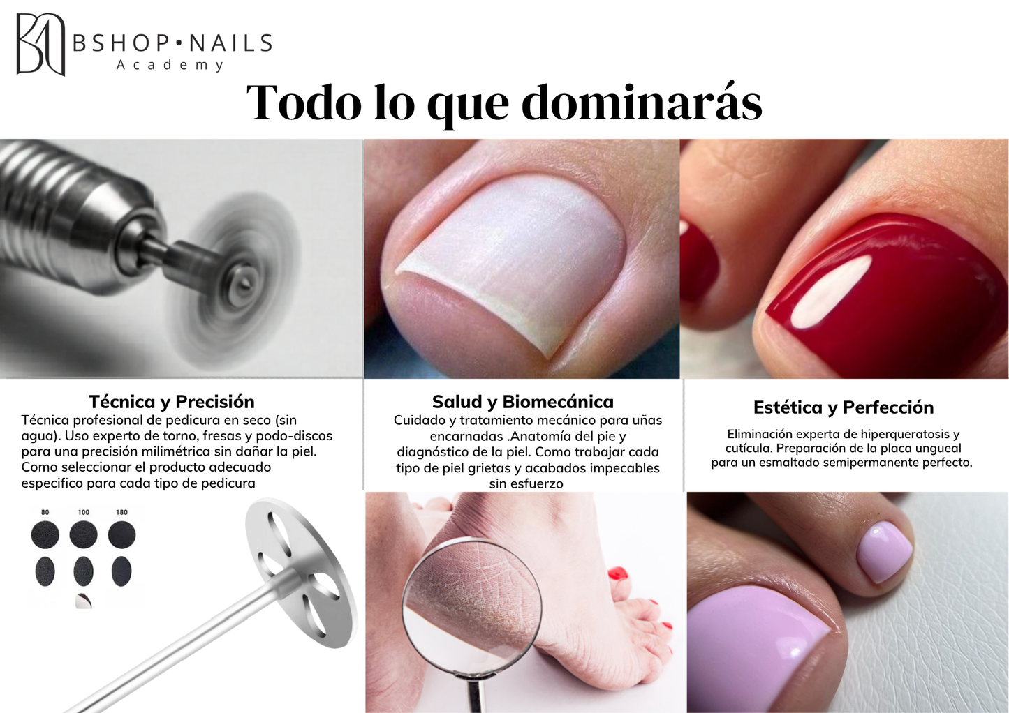 Curso Presencial Pedicura Profesional en Seco — BSHOP NAILS ACADEMY - BSHOP NAILS ACADEMY - imagen del producto