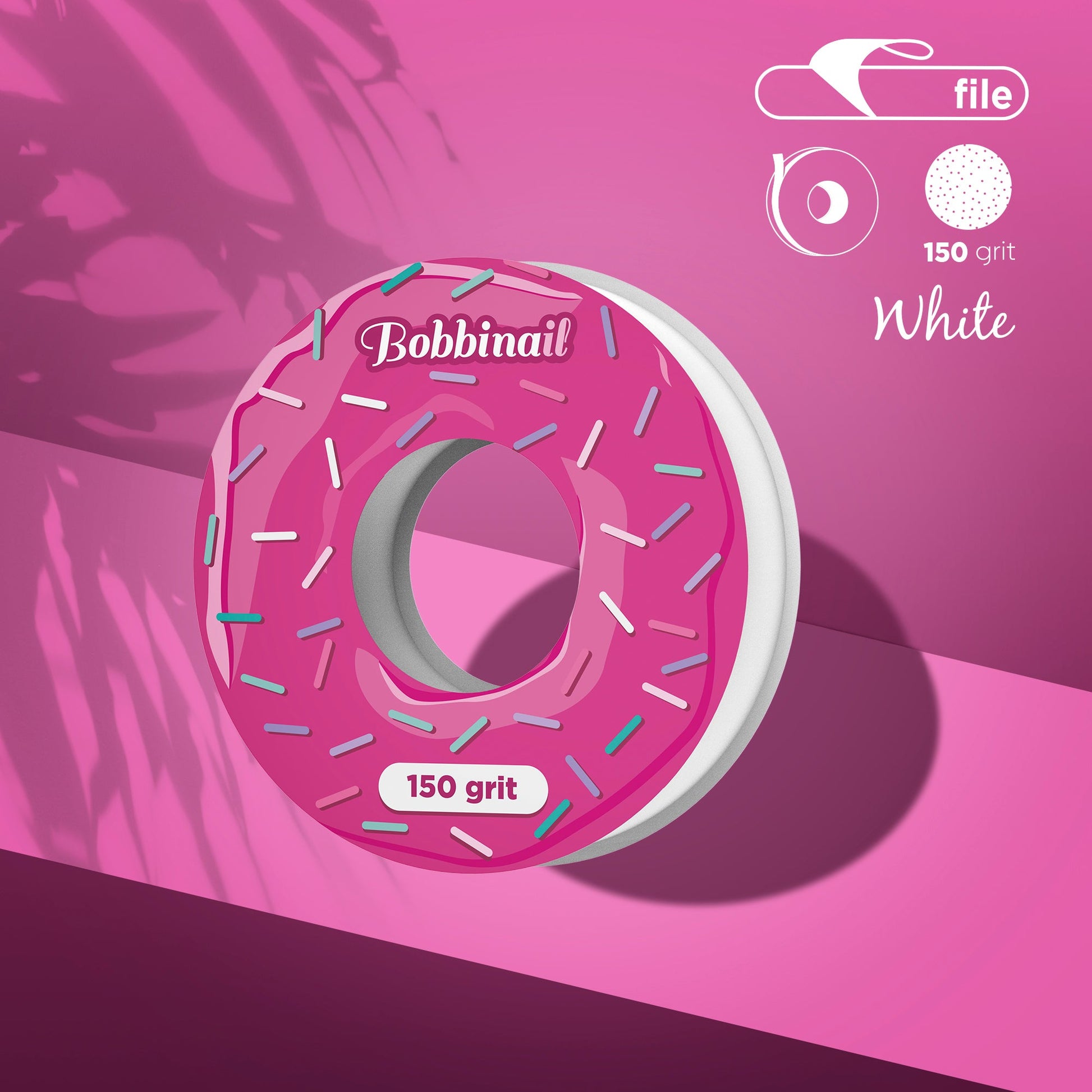 Bloque de recambio adhesivo Staleks Expert grano 150 con forma de donut y abrasivo blanco