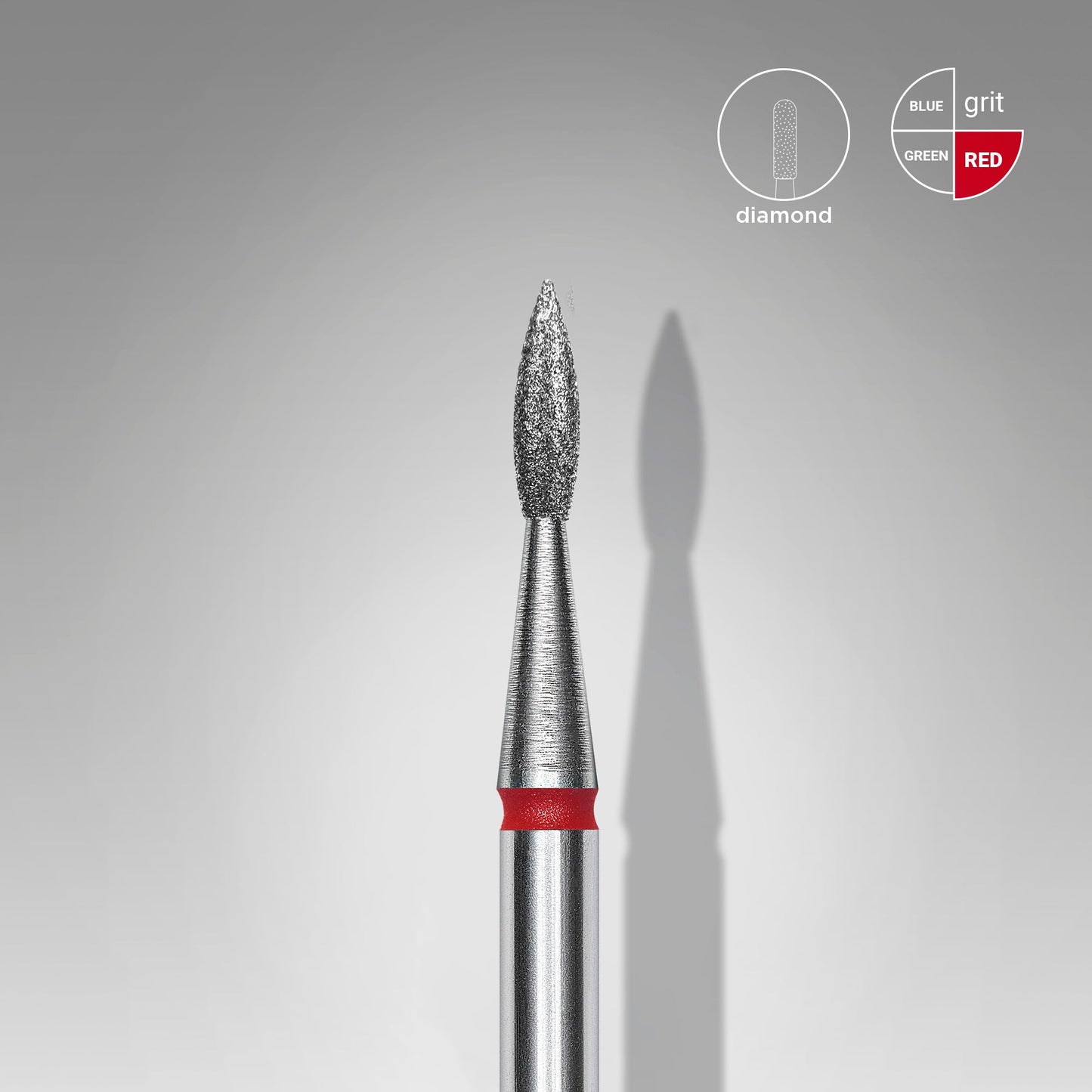 Fresa Diamantada Llama Afilada roja Staleks Ø1,8mm