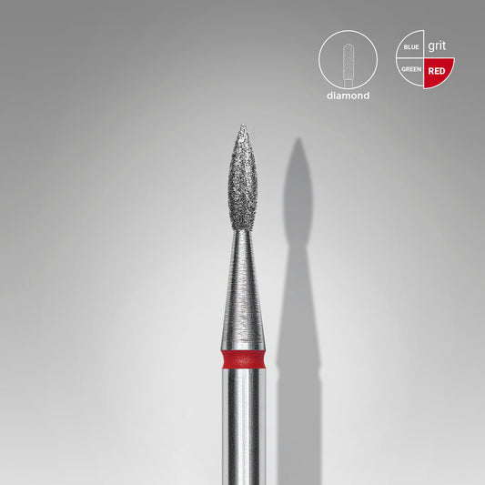 Fresa Diamantada Llama Afilada roja Staleks Ø1,8mm
