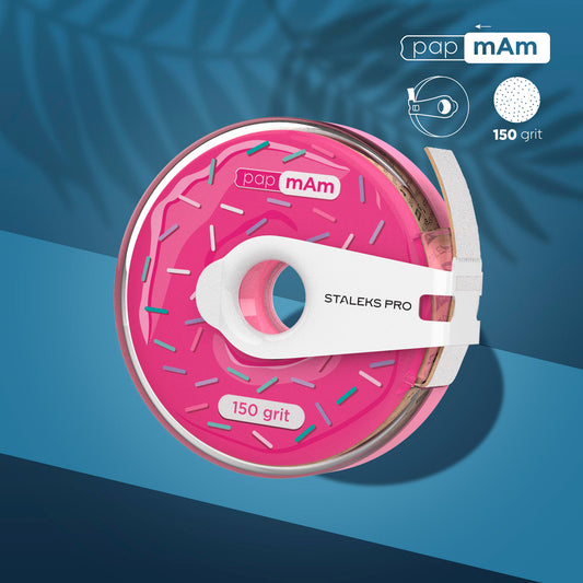 Staleks Bobina de plástico Donut con cinta de lima desechable papmAm funda EXPERT grano 150