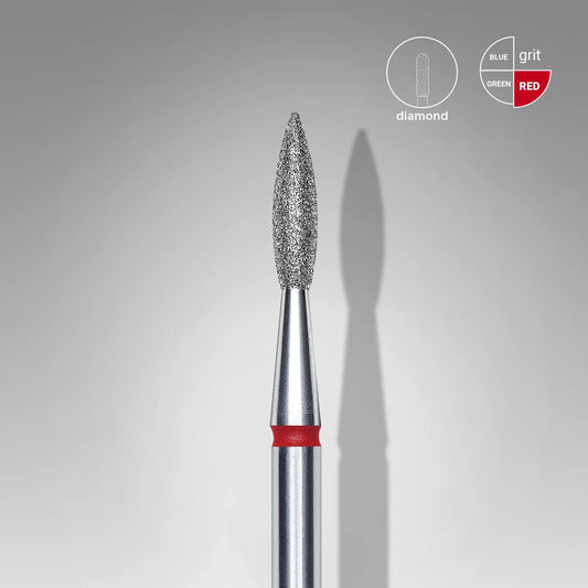 Fresa Diamantada Llama Afilada Roja Staleks Ø2,1mm