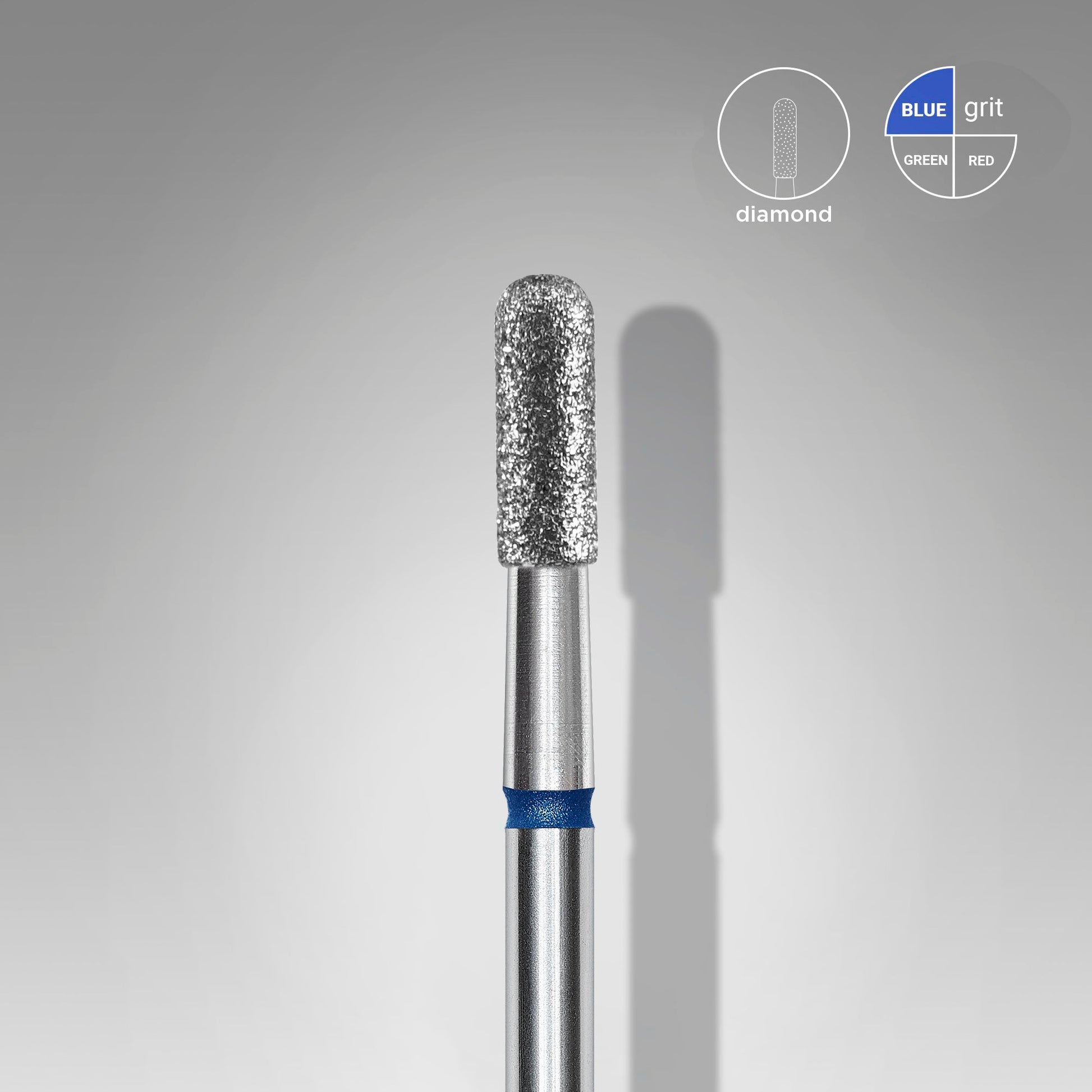 Staleks Fresa diamantada para piel "cilindro" redondeado azul EXPERT diámetro 2,3 mm/ parte útil 6,5 mm (divisible por 10)