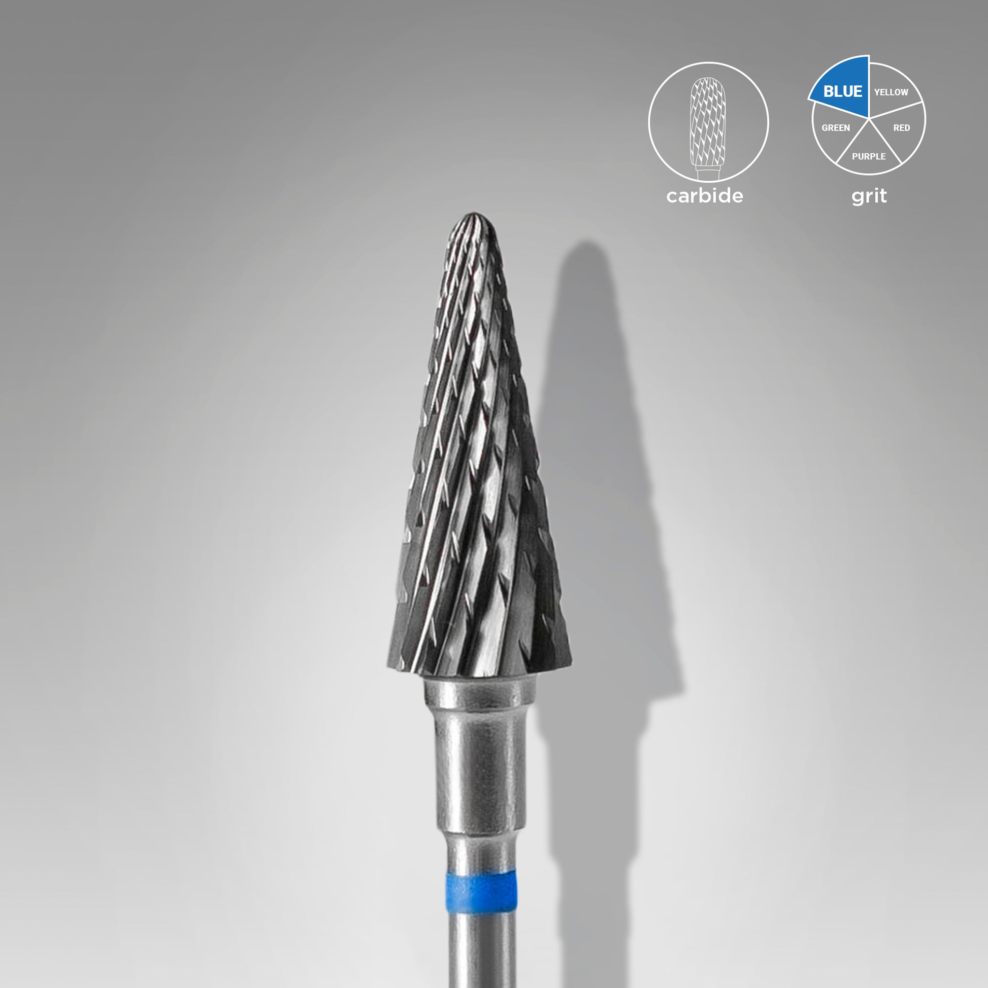 Staleks Fresa de carburo para uñas "cono" azul EXPERT diámetro 6 mm / parte útil 14 mm