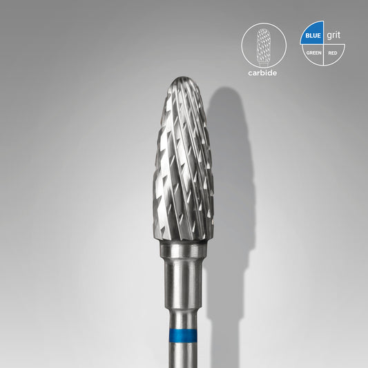Staleks Fresa de carburo para uñas "maíz" roja EXPERT diámetro 6 mm / parte útil 13 mm
