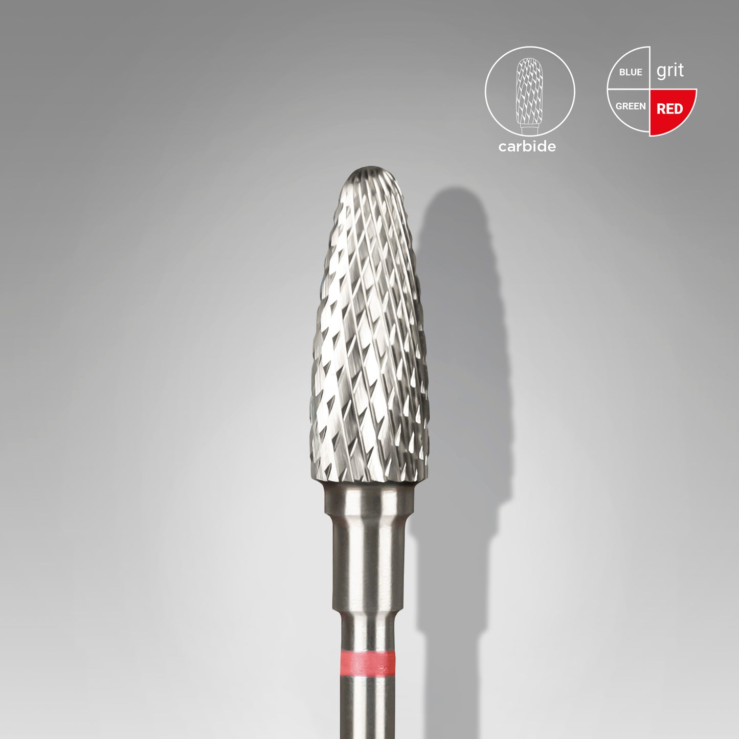 Staleks Fresa de carburo para uñas "maíz" roja EXPERT diámetro 5 mm/ parte útil 13 mm
