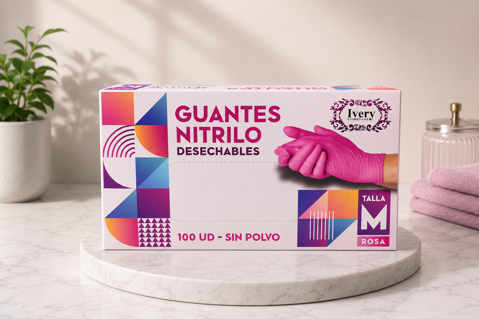 Guantes Rosa Ivery M - IVERY - imagen del producto