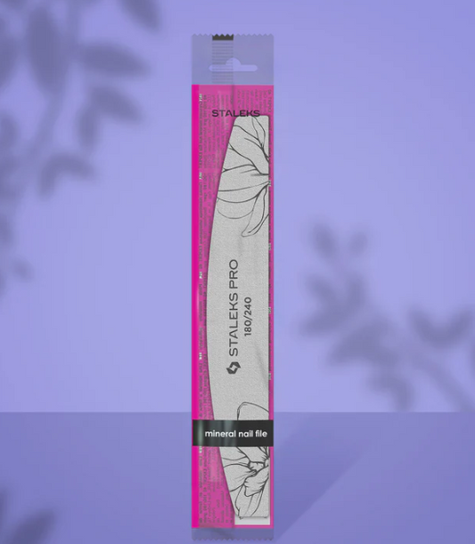 STALEKS EXPERT 40 Lima de uñas mineral media luna, grano 180/240 (1 unidad) - BSHOP Nails - imagen del producto