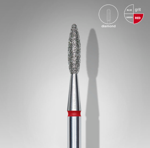 Broca de diamante para clavos, color rojo llama, EXPERT, diámetro de la cabeza 2,1 mm / parte útil 8 mm - Staleks - ima…