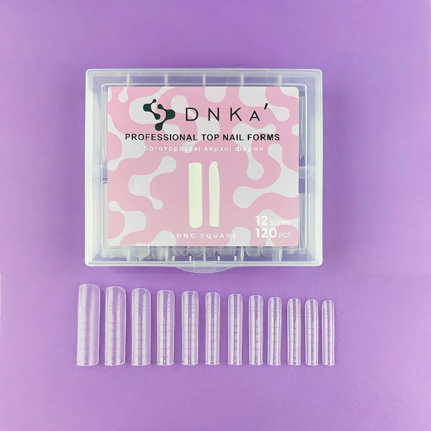 DNKA PROFESSIONAL TOP NAIL FORMS LONG SQUARE 120pcs