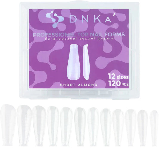 DNKA PROFESSIONAL TOP NAIL FORMS SHORT ALMOND 120pcs