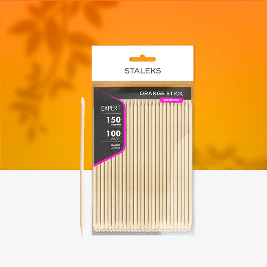 Staleks Palito de naranjo de madera EXPERT 150 mm (100 uds.)