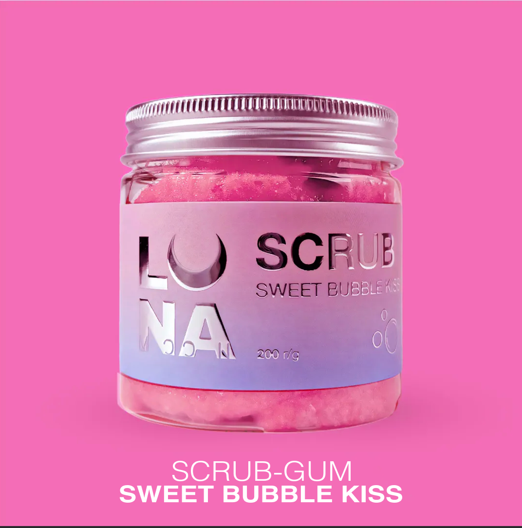 Scrub Gum Sweet Bubble Kiss – Luna Moon - bshopnails - imagen del producto