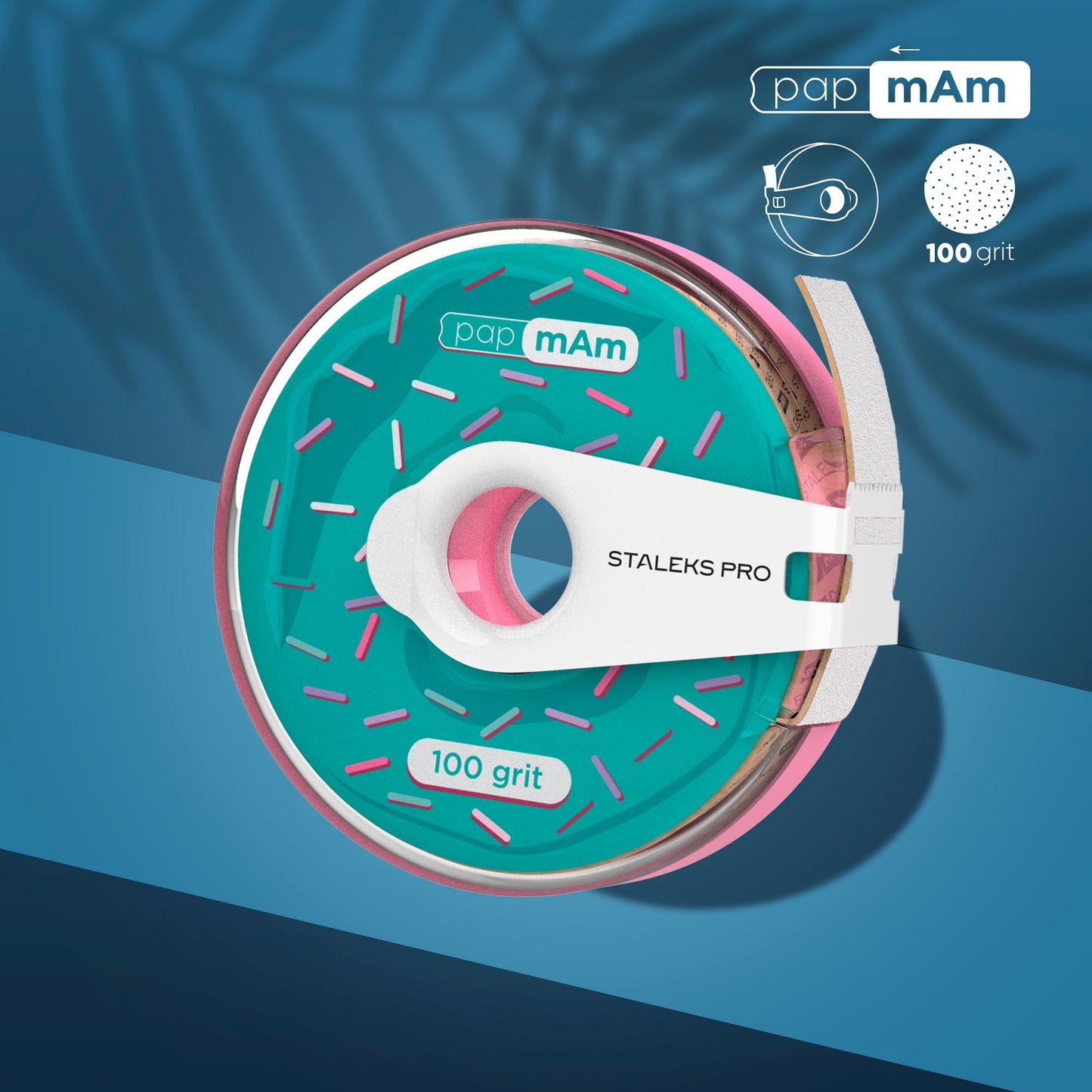 Staleks Bobina de plástico Donut con cinta de lima desechable papmAm funda EXPERT grano 100