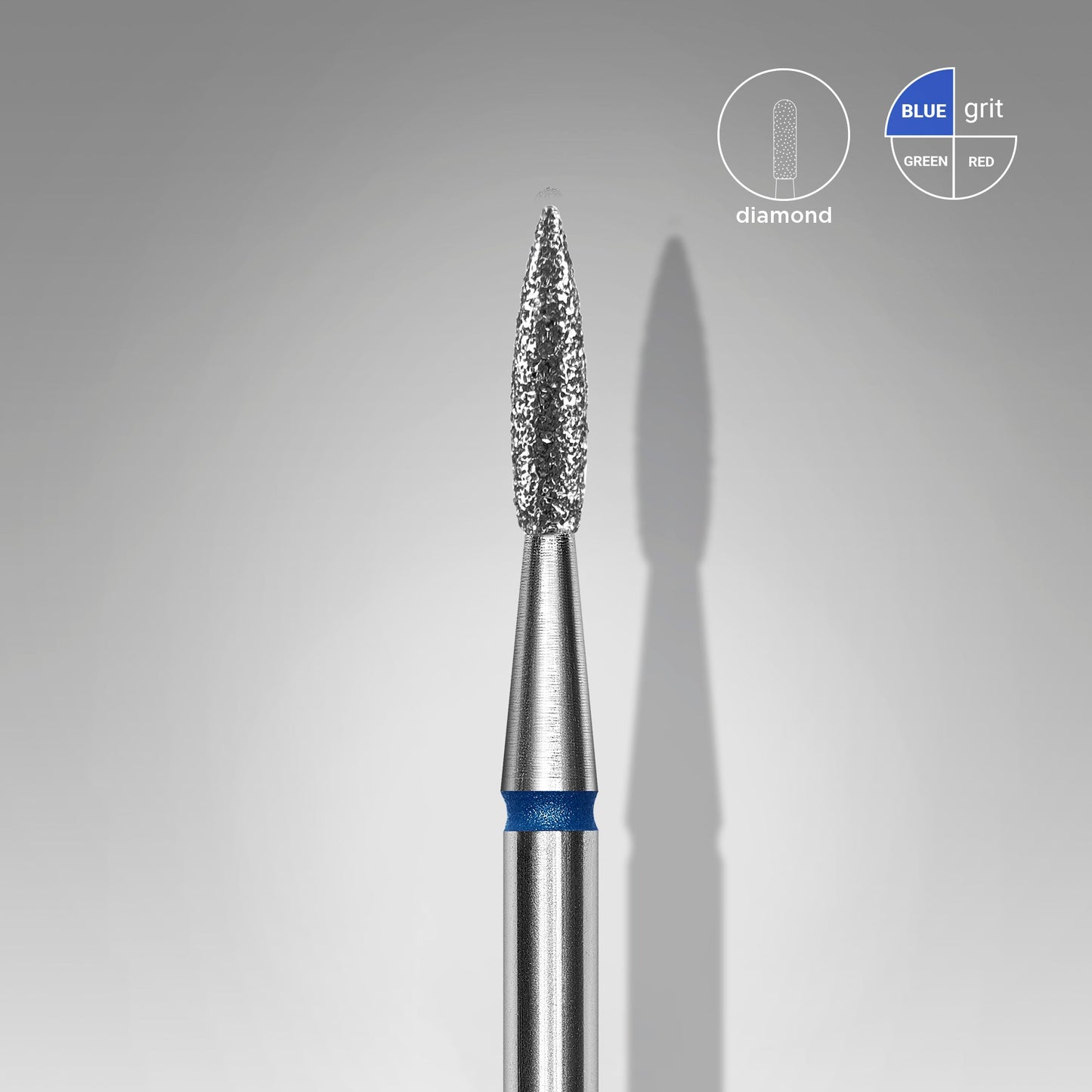 Fresa Diamantada Llama Afilada Azul Staleks Ø1,8mm