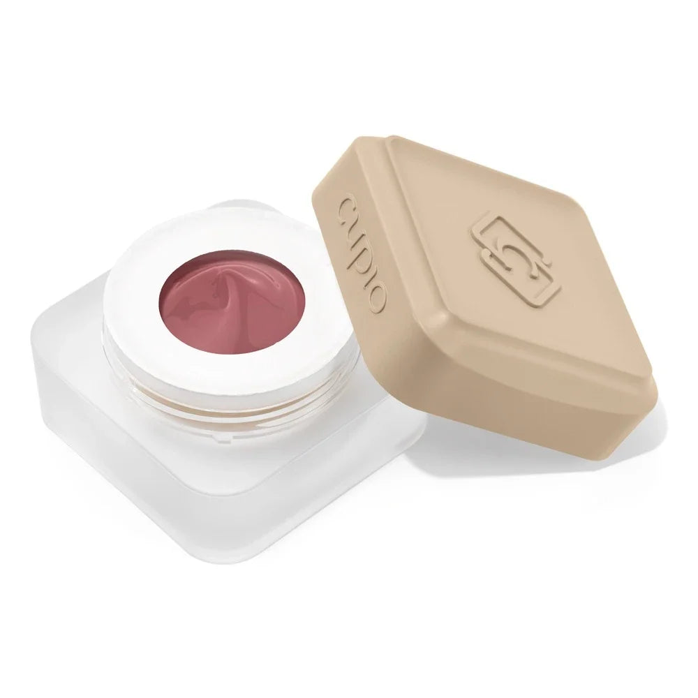 Tarro abierto del Builder Gel Cupio Make-Up Fiber Pink de 15 ml en rosa empolvado intenso