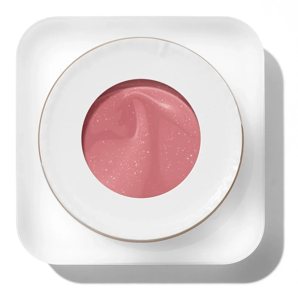 Detalle del color rosa viejo con brillo del Builder Gel Cupio Make-Up Fiber Shimmer Rose