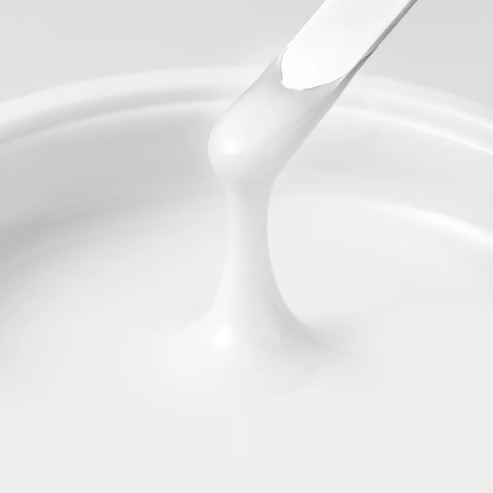 Textura en remolino del Builder Gel pinx. White, blanco lechoso