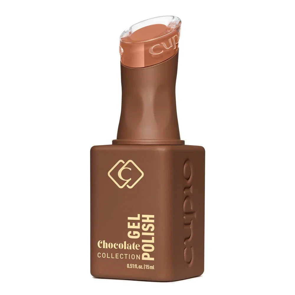 Frasco del esmalte semipermanente Cupio Chocolate Brown Sugar Cookie de 15 ml, colección Chocolate