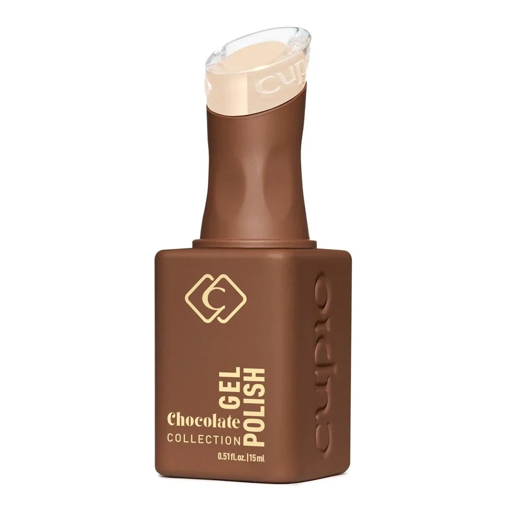 Frasco del esmalte semipermanente Cupio Chocolate Milky Truffle de 15 ml, colección Chocolate