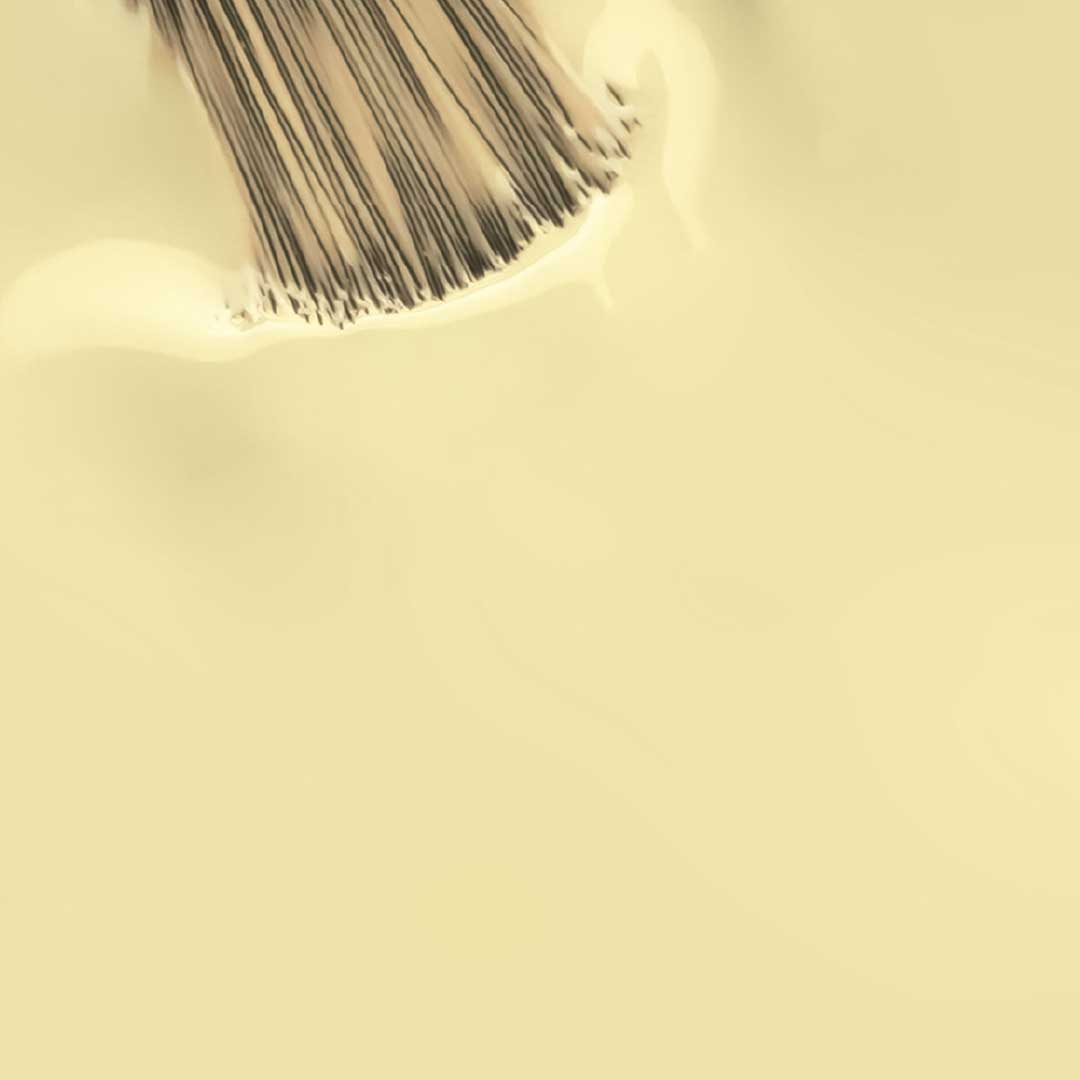 Textura del esmalte semipermanente INOCOS Nt3 Cidreira Natura, amarillo mantequilla suave, con el pincel