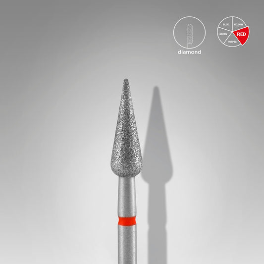 Fresa Diamantada Pera Roja Staleks Ø4mm