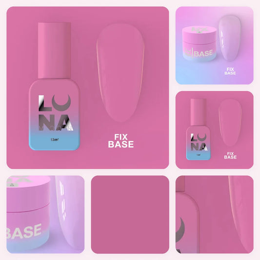 Fix Base LUNAmoon – envase, muestra aplicada y tono del color