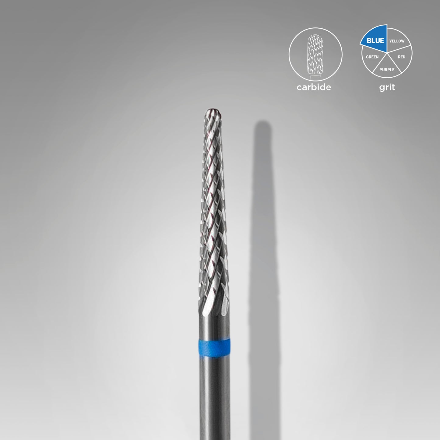 Staleks Fresa de carburo para uñas "cono" azul EXPERT diámetro 2,3 mm / parte útil 14 mm
