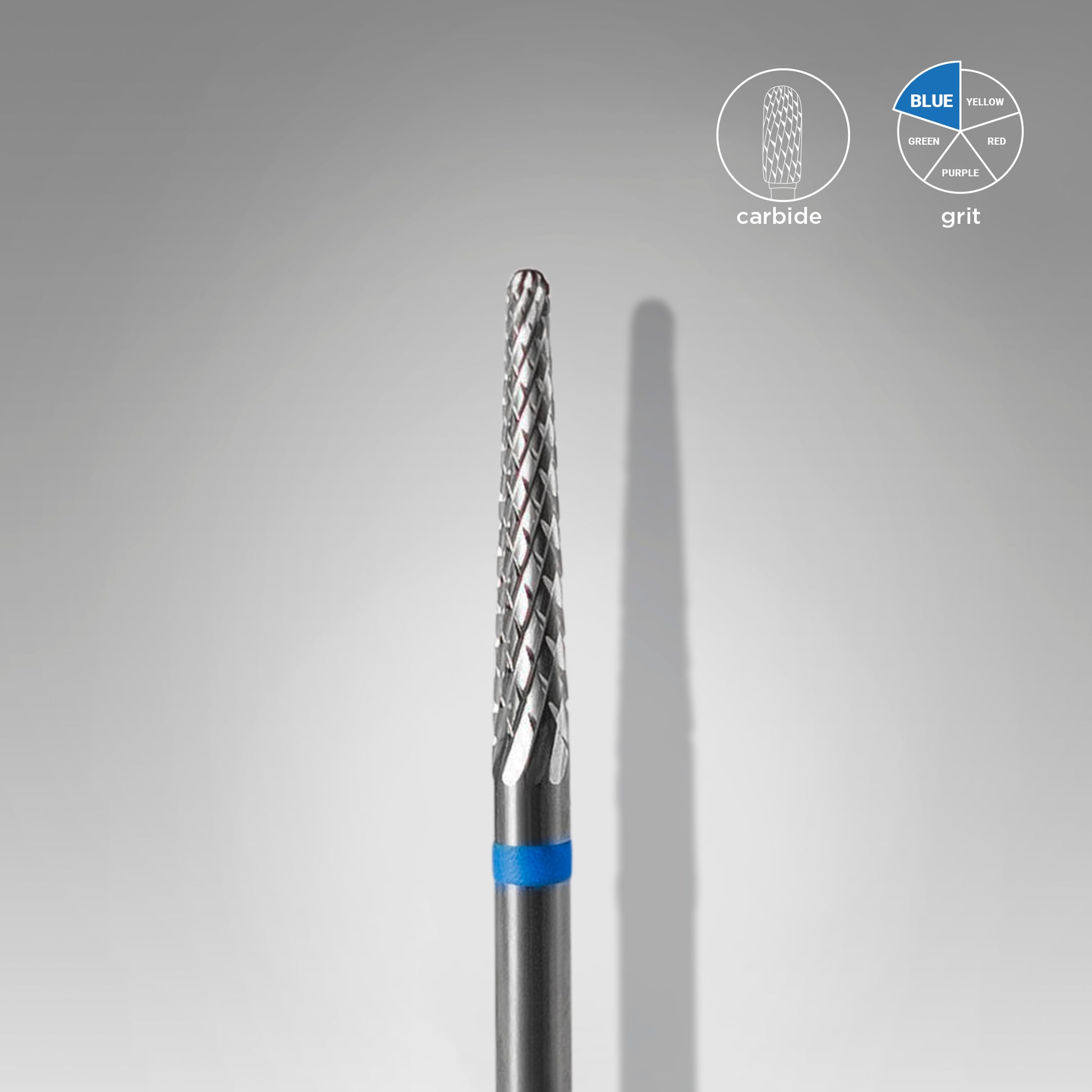Staleks Fresa de carburo para uñas "cono" azul EXPERT diámetro 2,3 mm / parte útil 14 mm