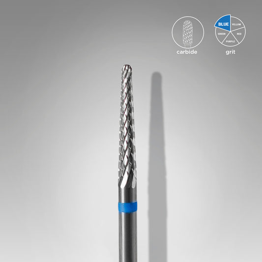 Staleks Fresa de carburo para uñas "cono" azul EXPERT diámetro 2,3 mm / parte útil 14 mm