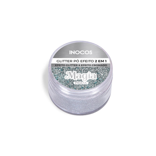Inocos Polvo Glitter Magia Prata, 3g