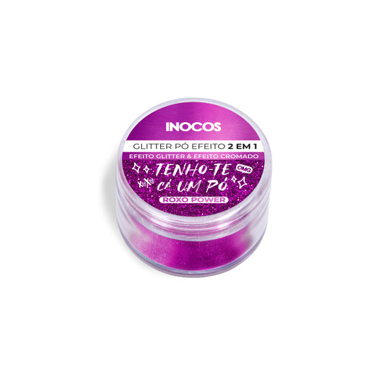 Inocos Glitter Polvo Efeito 2 Em 1 Roxo Power, 3g