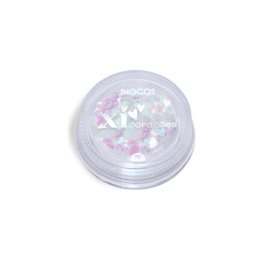 Inocos Glitter Xi-coração Blanco Holográfico, 1g