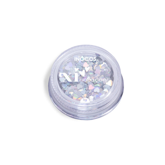 Inocos Glitter Xi-coração Prata, 1g