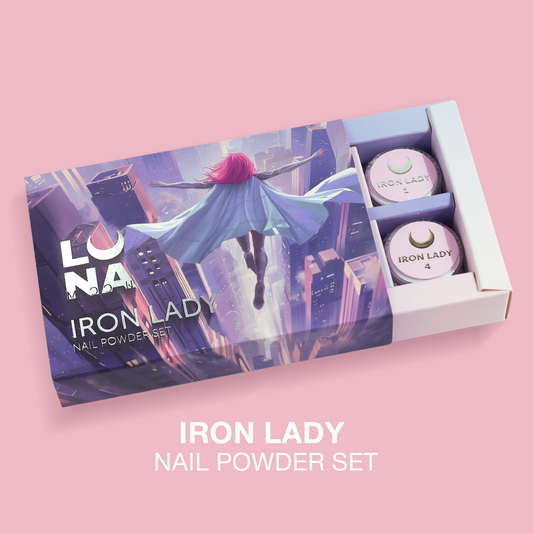 Luna Moon  Iron Lady Nail Powder Set 6 pcs Set of 6 pcs