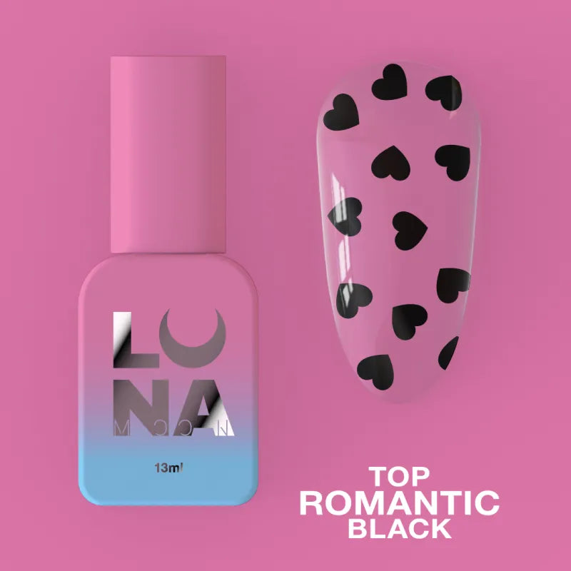 Top Coat Romantic Black LUNAmoon 13 ml