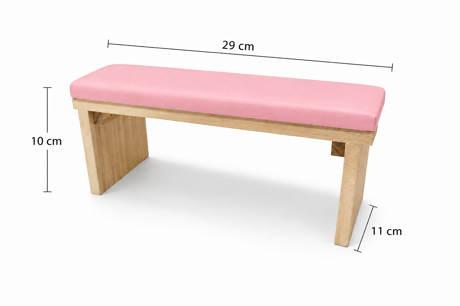 BSHOPNAILS Reposabrazos de madera rosa - BSHOPNAILS - imagen del producto