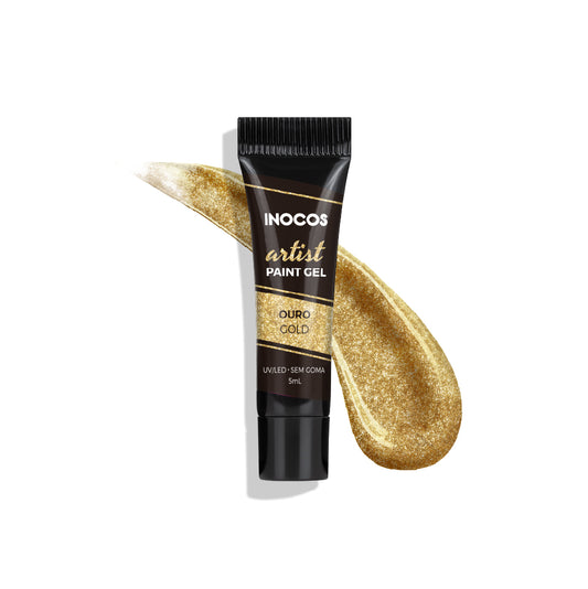 Inocos Paint Gel Artist Dourado, 5ml