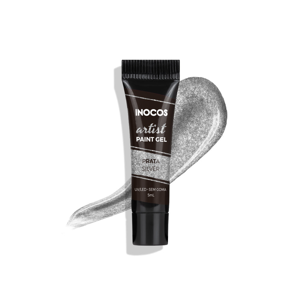 Inocos Paint Gel Artist Prata , 5ml