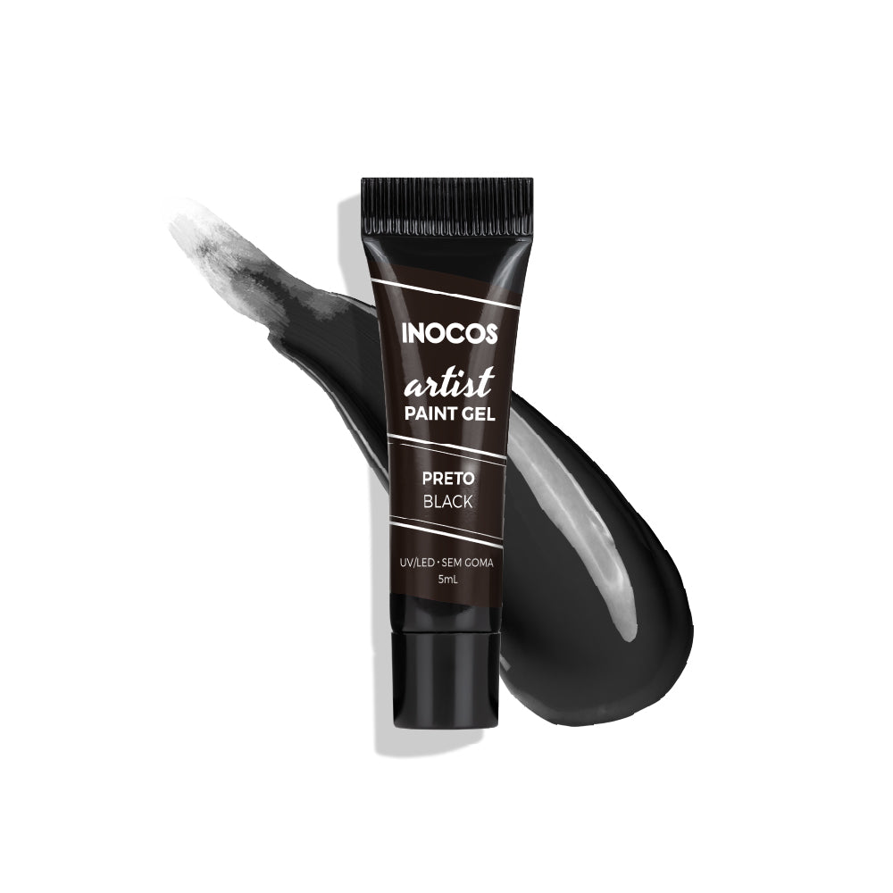 Inocos Paint Gel Artist Preto, 5ml