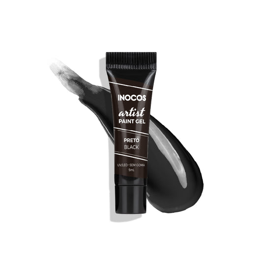 Inocos Paint Gel Artist Preto, 5ml